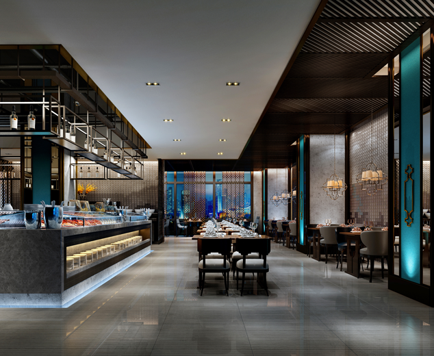上海海伦多自助餐厅空间设计