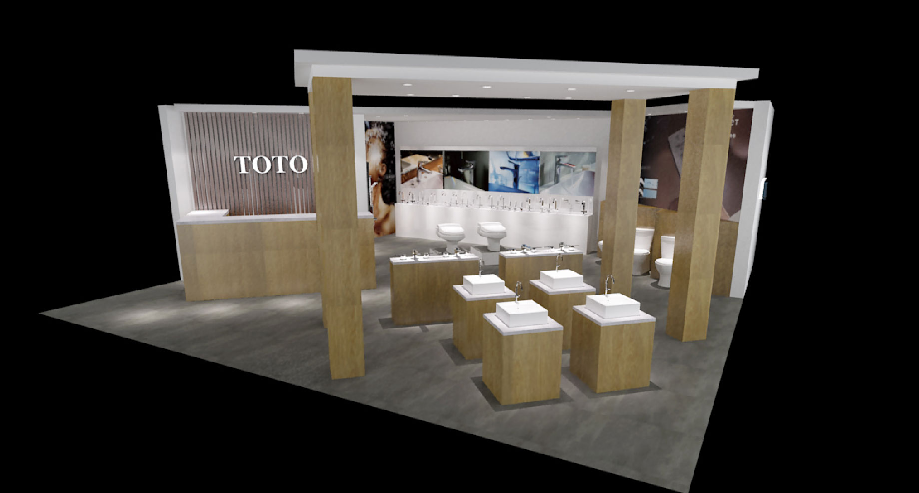 TOTO卫浴展会设计-上海卫浴展览展会展台搭建设计