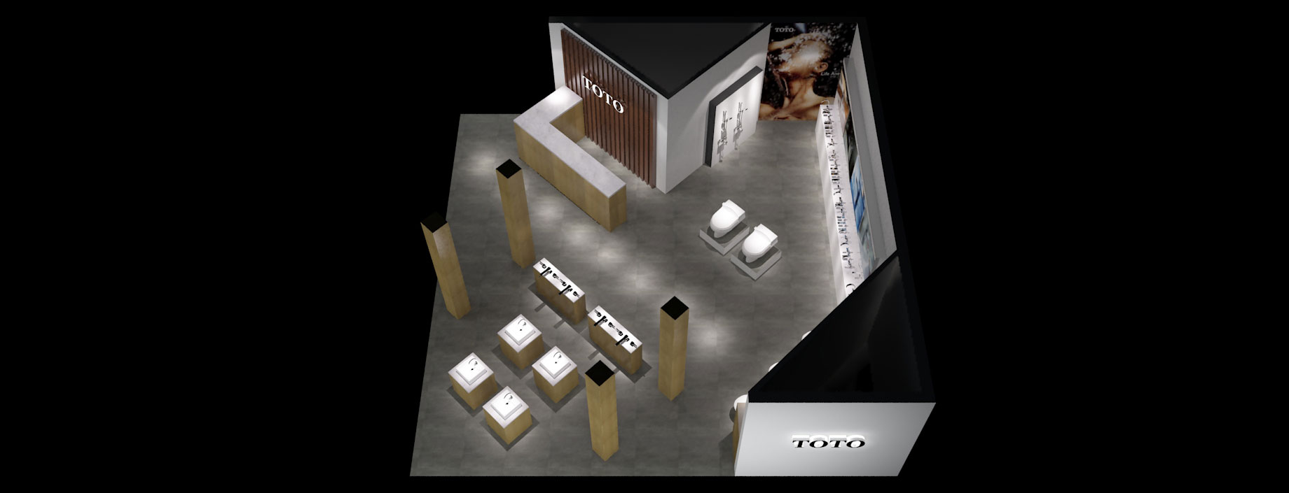 TOTO卫浴展会设计-上海卫浴展览展会展台搭建设计