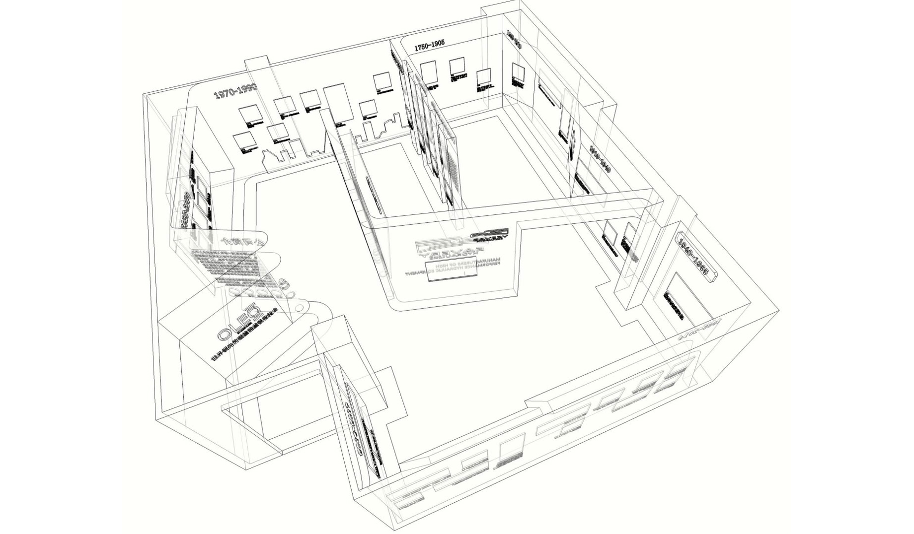 OLEO豪乐奥企业文化展厅设计-80平电梯减震展馆设计